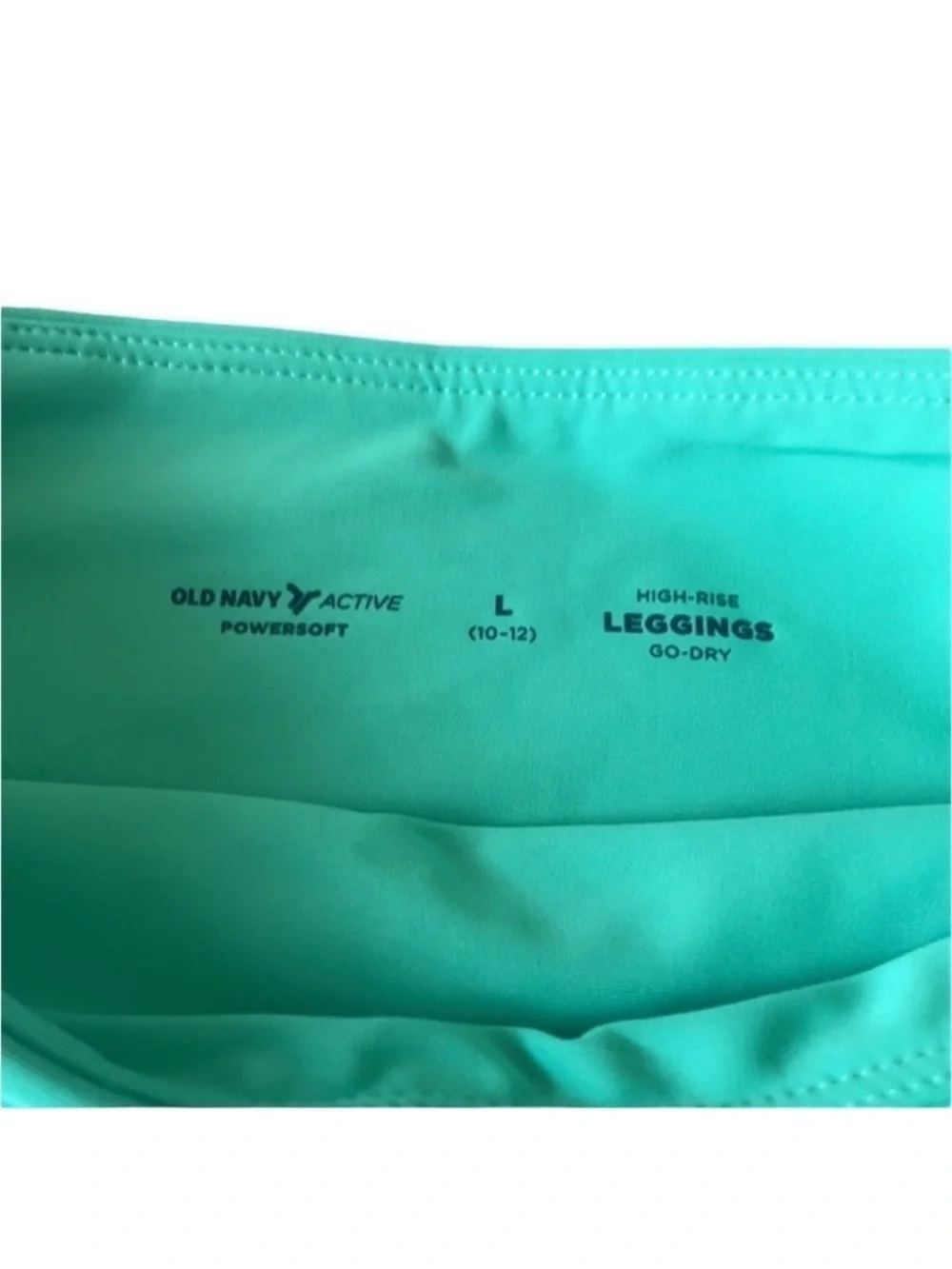 OLD NAVY Girls' Active Powersoft GoDry High Rise Turquoise Athletic Leggings - Picture 6 of 6